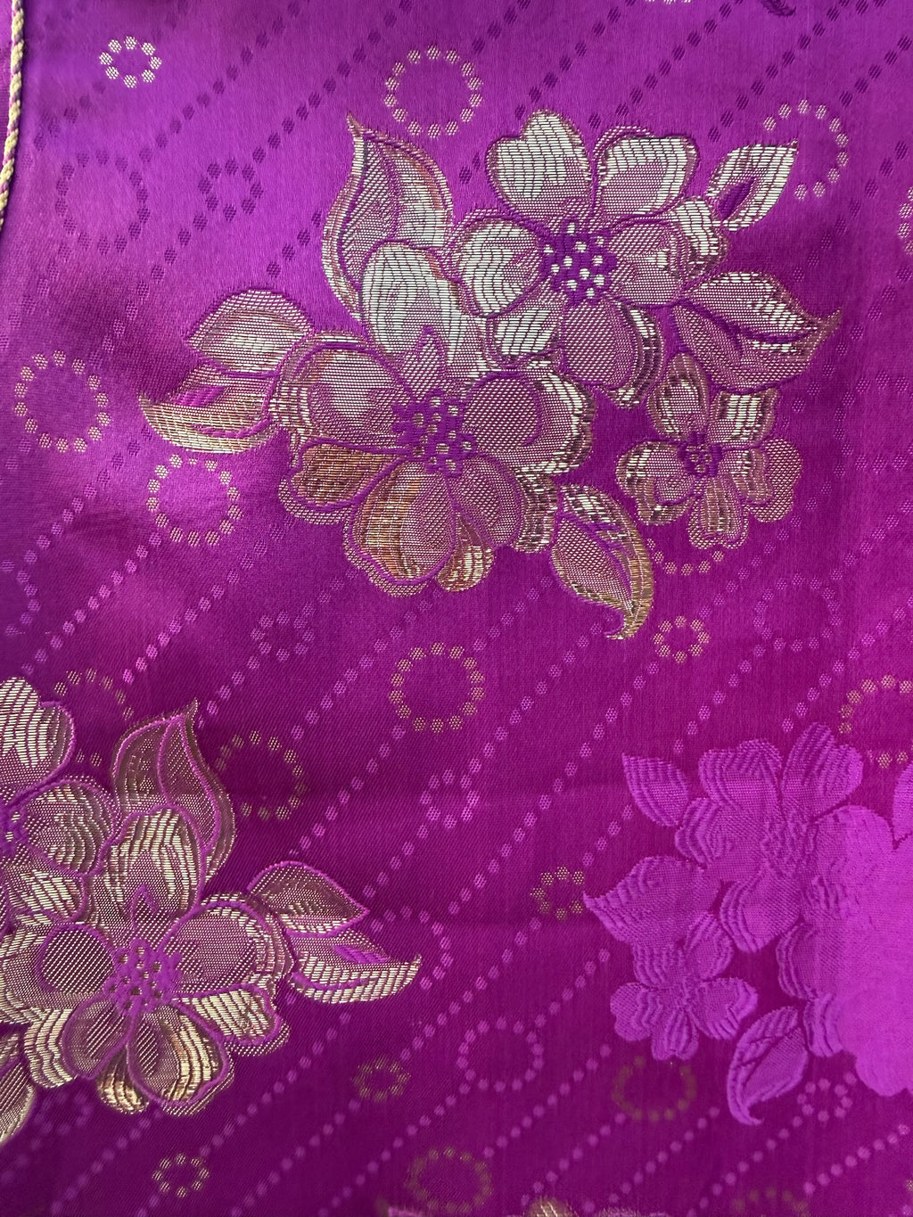 Vintage 1970s Purple And Gold Brocade Kimono Jacket