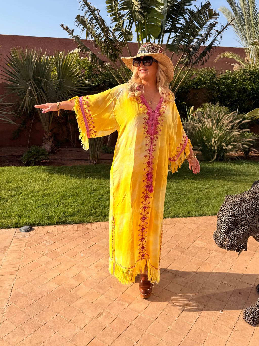 Kaftan - Talitha Fringed Moroccan Dream Tie Dye