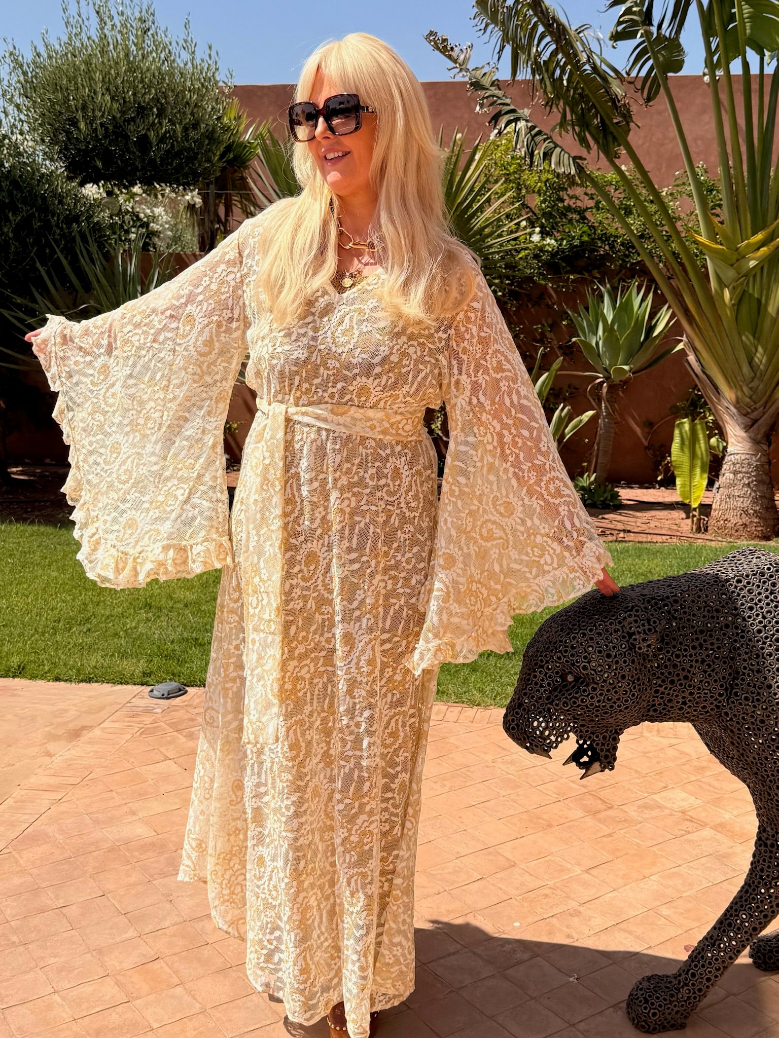 Stevie - Cream & Gold Lace
