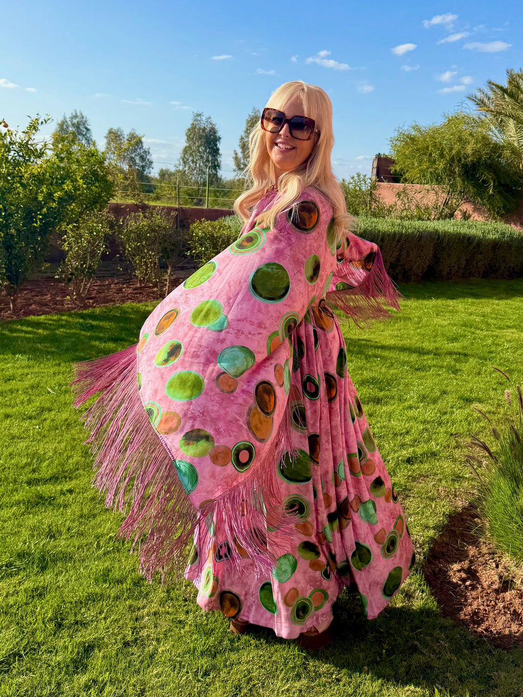 Chloe - Pink Circle Print