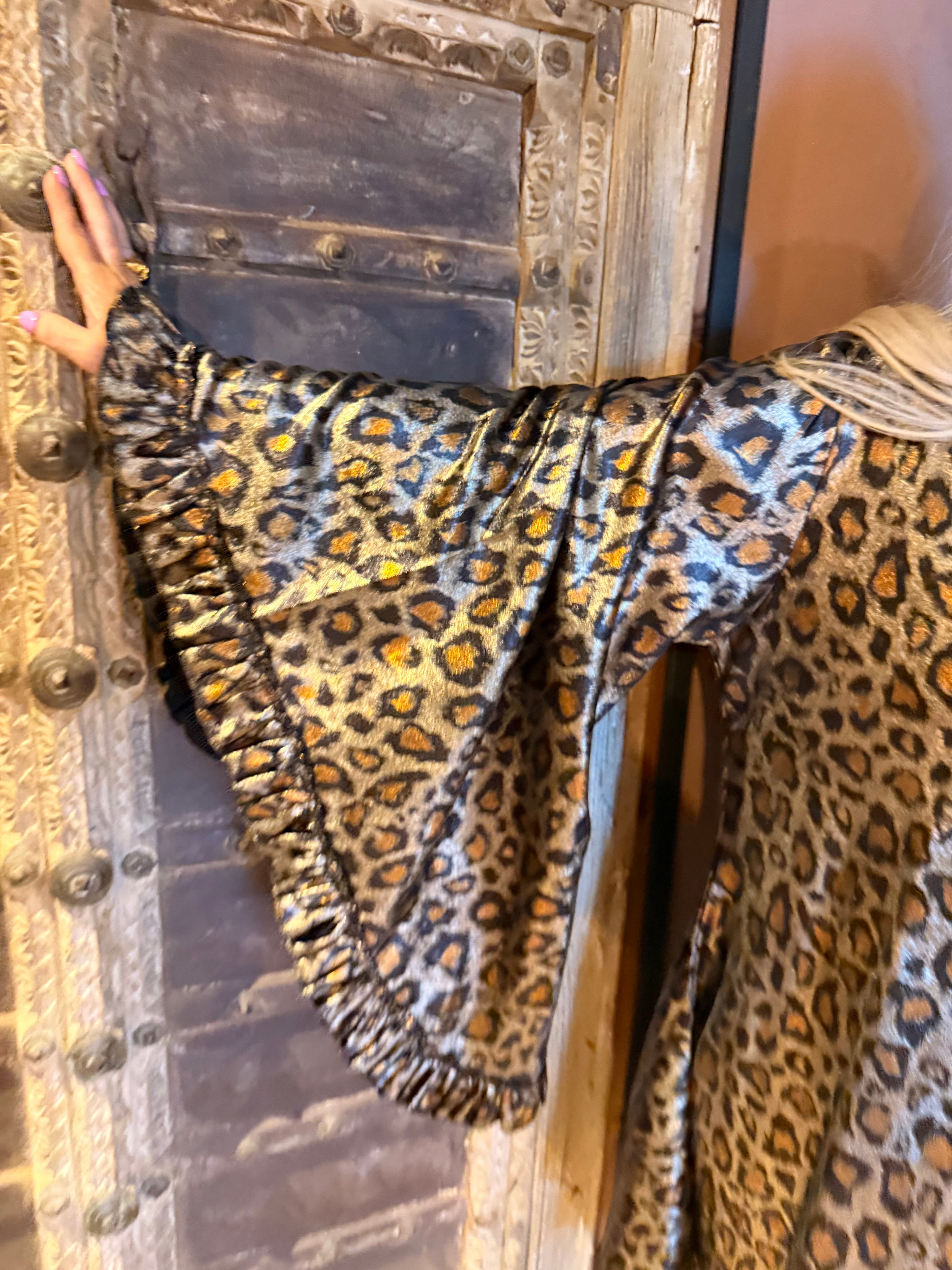 Short Stevie — Gilded Metallic Leopard