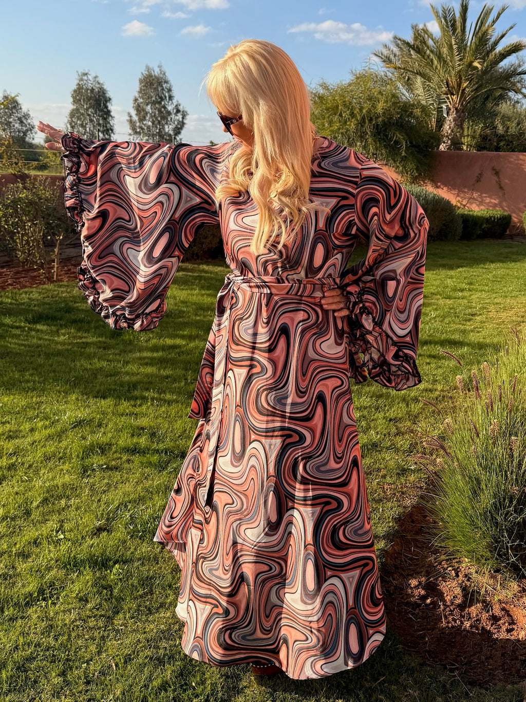 Stevie – Neutral Brown Pucci Swirl