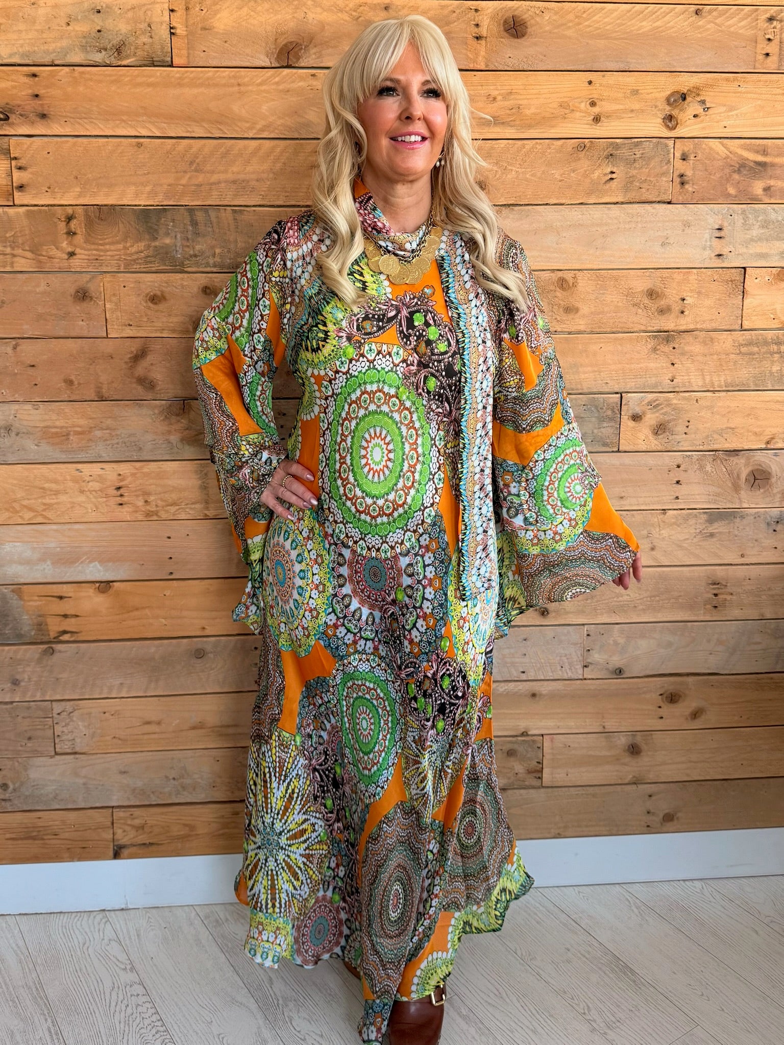 Ashley – Orange Mandala Patchwork