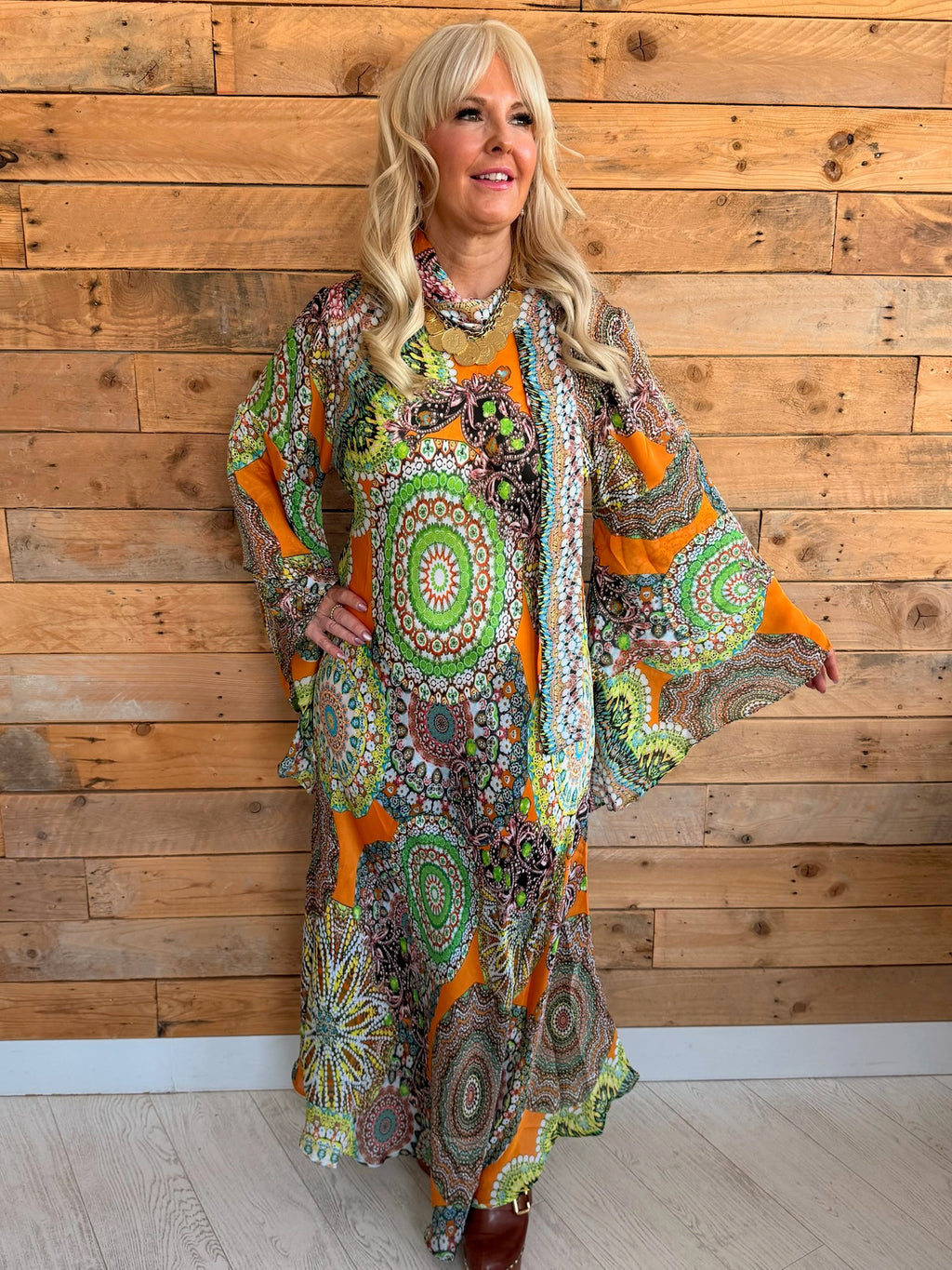 Ashley – Orange Mandala Patchwork