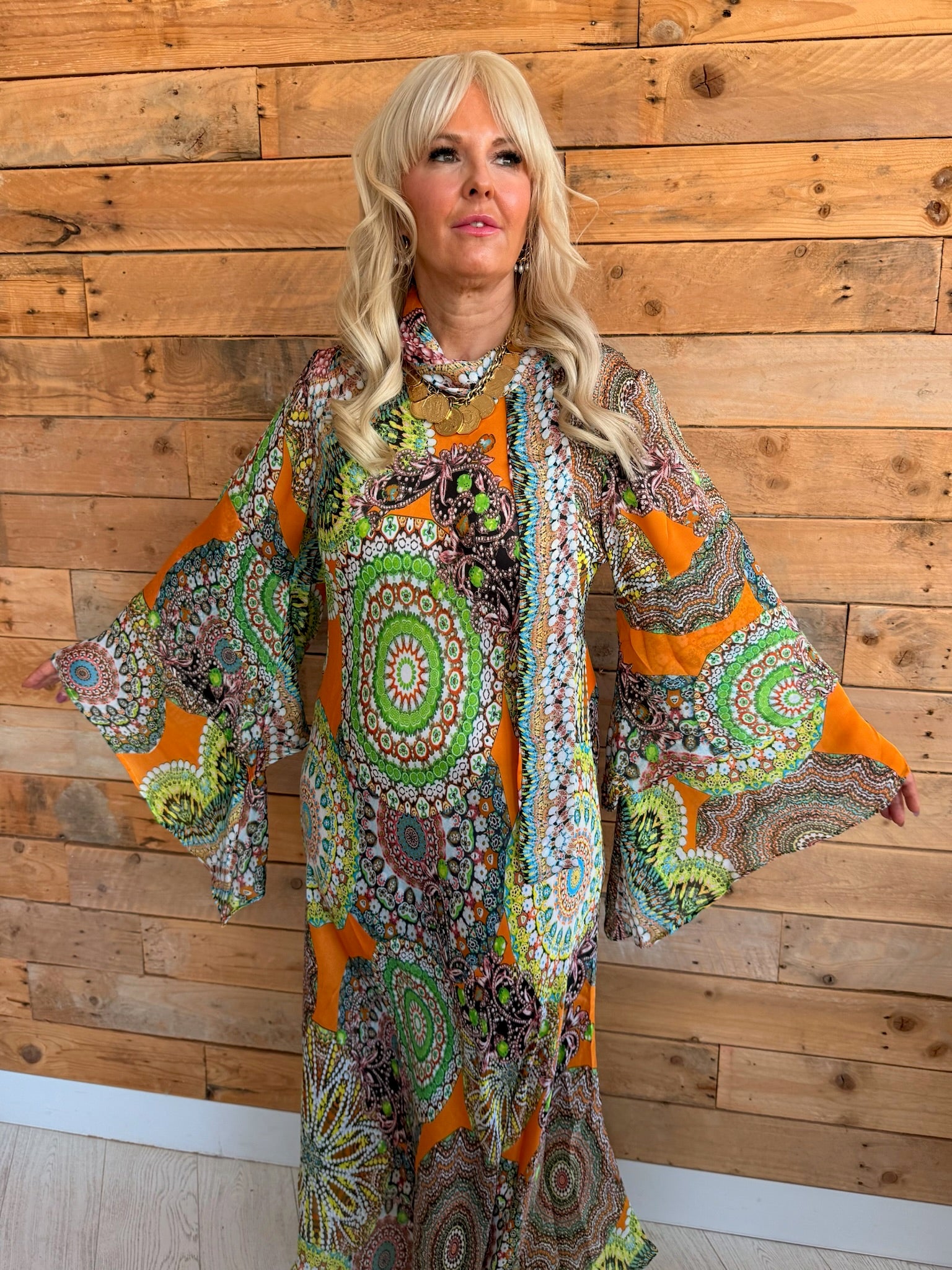 Ashley – Orange Mandala Patchwork