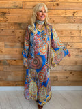 Ashley – Blue Mandala Patchwork Print