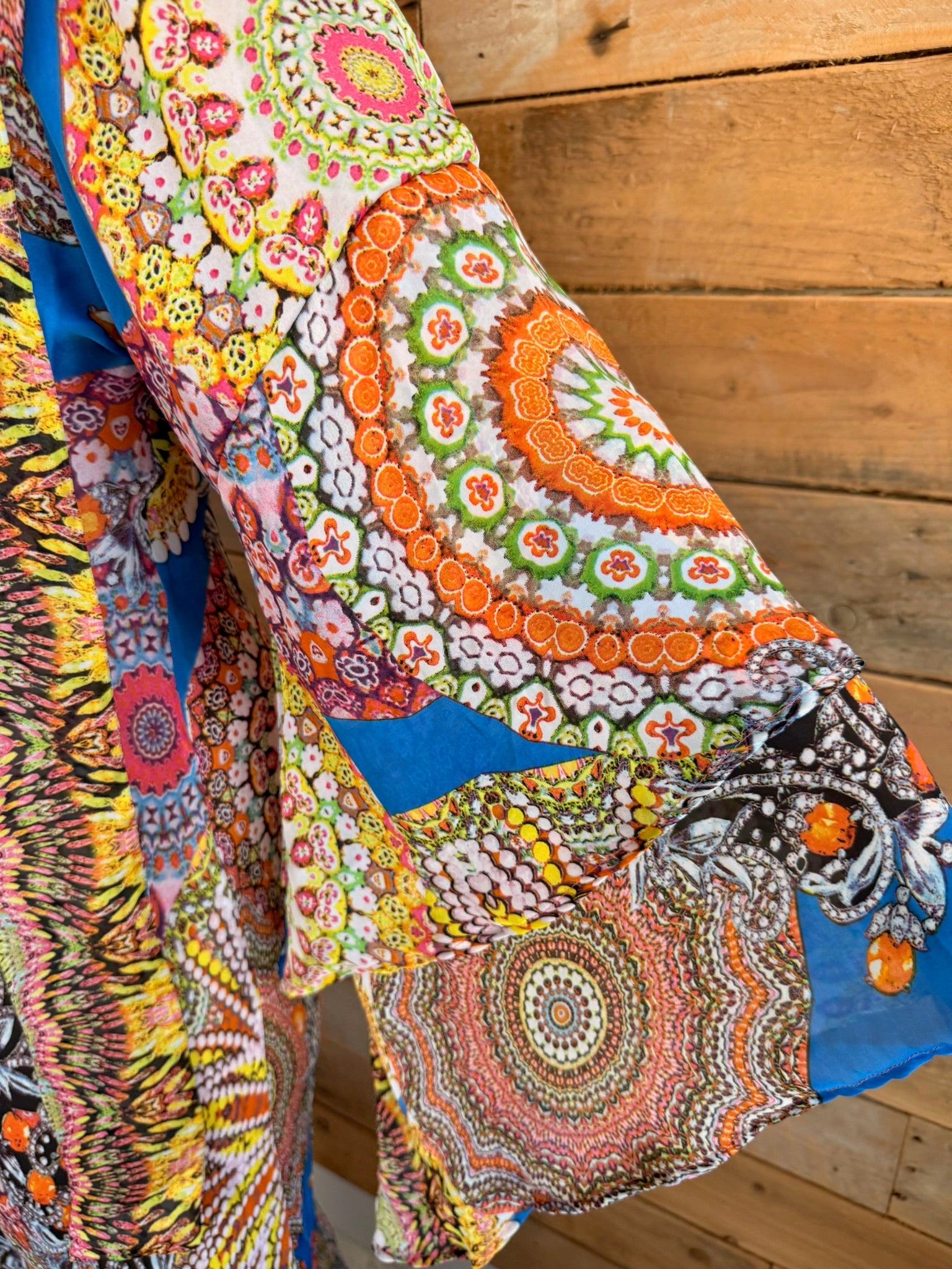 Ashley – Blue Mandala Patchwork Print