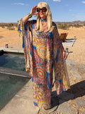 Kime - Retro Mosaic Blue Multi Print